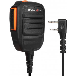 Radioddity RS22 Remote Speaker Mic with Clear Sound, Compatible with Baofeng UV-5R UV-5RX3 BF-888S BF-F8HP H-777 Radioddity GA-2S GA-510 TYT Kenwood Two Way Radio Walkie Talkie