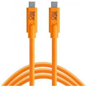 TetherPro USB-C to USB-C 3' (0.9m), High-Visibility Orange