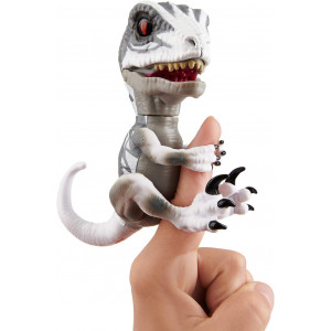 WowWee Untamed Raptor - Series 2- by Fingerlings - Ghost (Gray) - Interactive Collectible Dinosaur