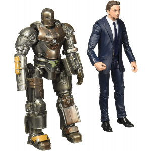 Marvel Studios Legends Series Hasbro Tony Stark and Iron Man Mark 1 2-Pack Action Figures.