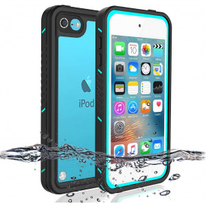 iPod 5 iPod 6 iPod 7 Waterproof Case, Re-Sport Shockproof Dirtproof Snowproof Full-Body Protective Case Cover Built-in Screen Protector Compatible iPod Touch 5th/6th/7th (Blue)