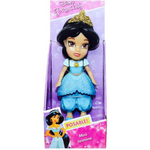 Disney Princess Poseable Jasmine Sparkle Collection Mini Toddler Doll 3"