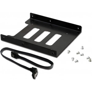 Valuegist 2.5" to 3.5" Internal SSD/HDD Mounting Kit, Metal Bracket Adapter with SATA 3.0 Cable (1Pack)