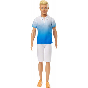 Barbie Ken Fashionistas Doll, Wearing Blue Ombre Shirt, for 3 to 8 Year Olds