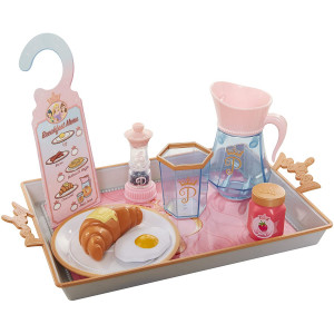 Disney Princess Style Collection Room Service Pretend Play Toy Set - with Serving Tray, Plate Cover, Pitcher and More for A Great Pretend Travel Experience - Girls Ages 3+