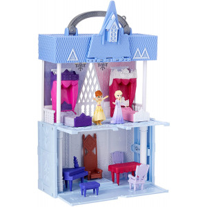 Disney Frozen Pop Adventures Arendelle Castle Playset with Handle, Including Elsa Doll, Anna Doll, and 7 Accessories - Toy for Kids Ages 3 and Up