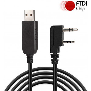 Radioddity PC001 FTDI USB Programming Cable, Plug and Play, Compatible with BTECH, BaoFeng, Kenwood, Radioddity, AnyTone Radio