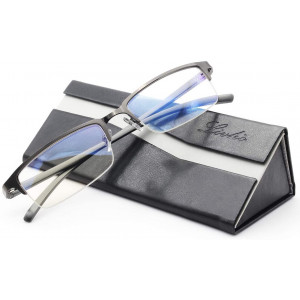 livho Blue Light Blocking Glasses,Transparent Lens,Computer Glasses,Anti Eyestrain/Anti Scratch/Anti UV Ray,Sleep Better for Women Men (Gun)