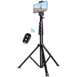 Selfie Stick Tripod, UBeesize 51" Extendable Tripod Stand with Bluetooth Remote for iPhone and Android Phone, Heavy Duty Aluminum, Lightweight