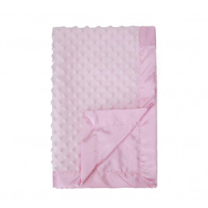 Pro Goleem Baby Soft Minky Dot Blanket with Silky Satin Backing Gift for Girls Best for SummerPink, 30'' x 40''