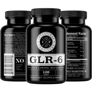 Intestinal Fortitude GLR-6 - Gut Lining Repair Supplement - L Glutamine - Marshmallow Root - Slippery Elm - DGL Licorice Root - Fenugreek - N Acetyl D Glucosamine - Gut Health - Leaky Gut - IBD - IBS  (PACKAGING  MAY VARY)