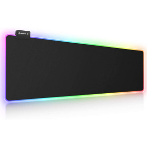 RGB Gaming Mouse Pad, UtechSmart Large Extended Soft Led Mouse Pad with 14 Lighting Modes 2 Brightness Levels, Computer Keyboard Mousepads Mat 800 x 300mm / 31.511.8 inches