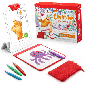 Osmo - Creative Starter Kit for iPad - Ages 5-10 - Creative Drawing and Problem Solving/Early Physics - STEM - (Osmo Base Included)