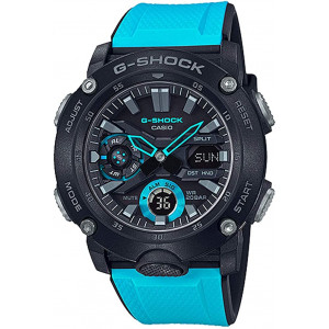 Men's Casio G-Shock Analog-Digital Carbon Core Guard Blue Resin Band Watch GA2000-1A2