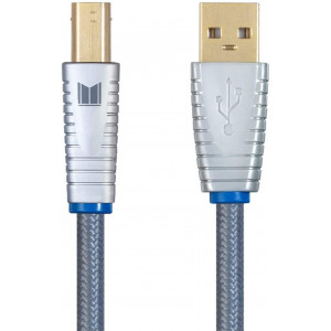 Monolith USB Digital Audio Cable - USB A to USB B - 2 Meter, 22AWG, Oxygen-Free Copper, Gold-Plated Connectors