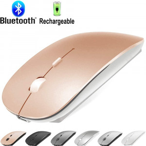 Bluetooth Mouse for MacBook pro/MacBook air/Laptop/iMac/ipad, Wireless Mouse for MacBook pro MacBook Air/iMac/Laptop/Notebook/pc(Bluetooth Mouse/Rose Gold)