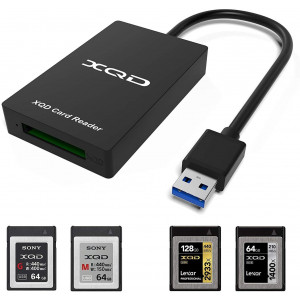 Upgraded VersionCateck XQD Card Reader, 5Gpbs Super Speed USB 3.0 xqd memory card reader, Compatible with Sony G/M Series USB Mark XQD Card, Lexar 2933x/1400x USB Mark XQD Card, Support Windows/Mac