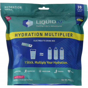 Liquid I.V.Hydration Multiplier,Electrolyte Powder,Easy Open Packets,Supplement Drink Mix(Passion Fruit,30 Count)