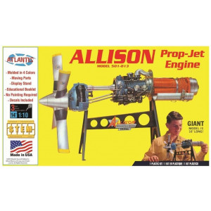 Allison Prop Jet Aircraft Engine STEM Plastic Model Kit 1/10 Atlantis Toy and Hobby