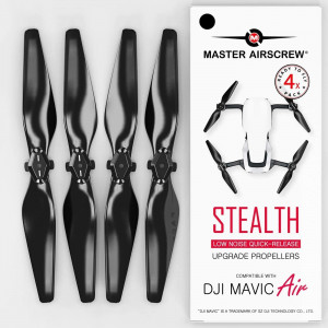 Master Airscrew Upgrade Propellers for DJI Mavic AIR in Black - x4 in Set