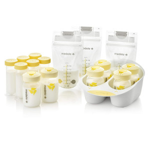 Medela Breast Milk Storage Solution Set, Breastfeeding Supplies and Containers, Breastmilk Organizer, Made Without BPA