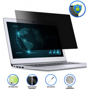 15.6 Laptop Privacy Screen Filter, Anti-Glare/Anti Scratch Laptop Screen Protector for Widescreen Laptops Display 16:9