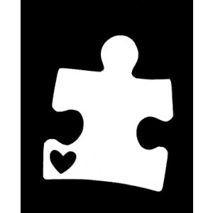 LLI Autism Awareness Puzzle Piece | Decal Vinyl Sticker | Cars Trucks Vans Walls Laptop | White | 5.5 x 4.6 in | LLI1434