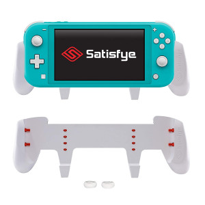 Satisfye - New Grip Lite, Accessories Compatible with Nintendo Switch Lite - Comfortable and Ergonomic Grip, Joy Con and Switch Control. #1 Switch Accessories for Gamers BONUS: 2 Thumbsticks