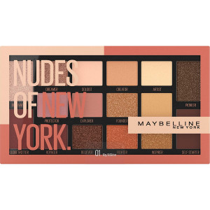 Maybelline Eyestudio Nudes Of New York 16 Pan Eyeshadow Palette Custom Designed Shadow for a wide Range Of Diverse Skin Tones, 0.634 Oz