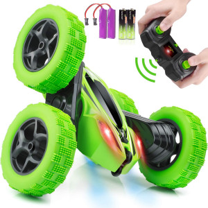 Remote Control Car, ORRENTE RC Cars Stunt Car Toy, 4WD 2.4Ghz Double Sided 360 Rotating RC Car with Headlights, Kids Xmas Toy Cars for Boys/Girls