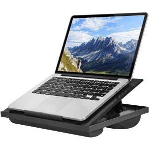 LapGear Ergo Lap Desk with 20 Adjustable Angles - Black - Fits up to 15.6 Inch Laptops and Most Tablets - Style No. 49008,Black and 20 Adjustable Angles,SINGLE Unit