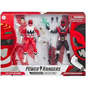 Power Rangers Lightning Collection in Space Psycho Red Ranger and Lost Galaxy Red Ranger 6-Inch Action Figures