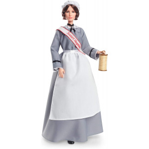Barbie Inspiring Women Series Florence Nightingale Collectible Doll, Approx. 12-in, Wearing Nurse's Uniform, Apron and Cap with Doll Stand and Certificate of Authenticity