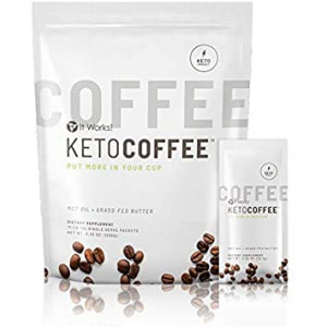 It works Keto Coffee KetoCoffee 15 Individual Servings Per Bag, 15.31 Grams Proprietary Ketogenic Blend New Formula!