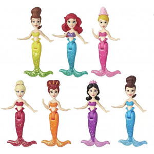 Disney Princess Ariel and Sisters Dolls Mermaid Dolls - 7Pk