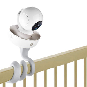 iTODOS Baby Monitor Mount for Motorola Baby Monitor, Arlo Baby Monitor and Most Universal Monitors Camera with 1/4 Threaded Hole, Versatile Twist Mount Without Tools or Wall Damage - Gray