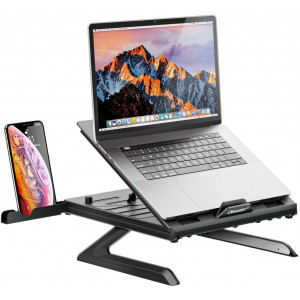 Olmaster Laptop Stand, Muti-Angle Adjustable Portable Foldable Laptop Stand with Heat-Vent, Ergonomic Laptop Stand Riser for Desk Compatible with MacBook, Air, Pro, Surface Laptop (9-15.6 inches)