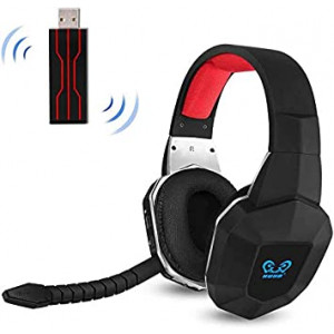 PS4 Wireless Gaming Headset USB for PC Computer Nintendo Switch PS4 Slim with Virtual 7.1 Surround Sound and Stereo Over Ear