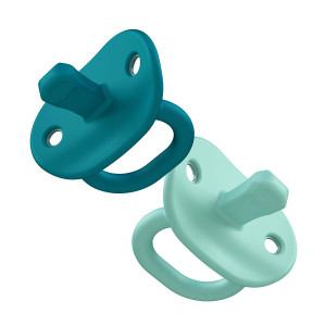 Boon Jewl Orthodontic Silicone Stage N Pacifier, Blue, (Pack of 2)