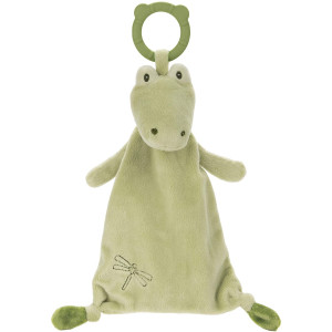 GUND Baby Baby Toothpick Ensley Alligator Teether Lovey Plush Stuffed Animal and Security Blanket, Green, 13"