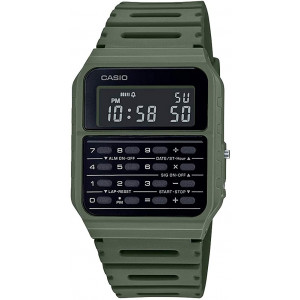 Casio Data Bank Quartz Watch with Resin Strap, Green, 24.1 (Model: CA-53WF-3BCF)