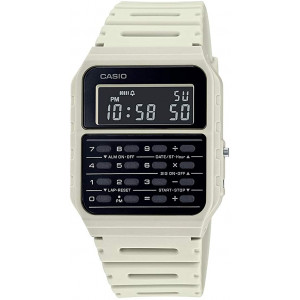 Casio Data Bank Quartz Watch with Resin Strap, Beige, 24.1 (Model: CA-53WF-8BCF)