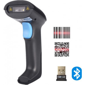 REALINN 2D Barcode Scanner Bluetooth, 2.4G Wireless, Wired Function 3-in-1, Portable Rechargeable Cordless QR Code Reader for Mobile Phone Tablet PC, Android iOS Mac Windows Linux System