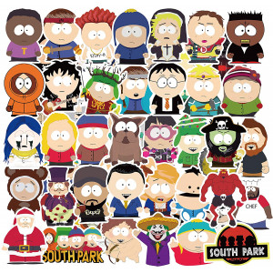 South Park Sticker Pack of 50 Stickers South Park TV Show Stickers for Laptops Hydro Flasks Water Bottles Luggage
