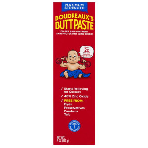 Boudreaux's Butt Paste Diaper Rash Ointment, Maximum Strength