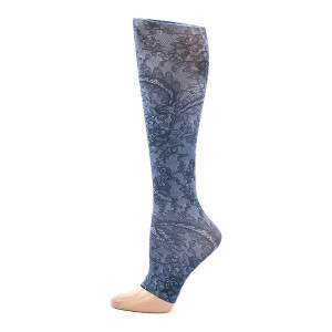 Celeste Stein 15-20mmHg Open Toe Midnight Lace Therapeutic Compression Socks