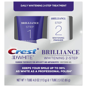 Crest 3D White Brilliance + Whitening Two-Step Toothpaste