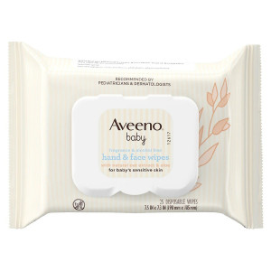 Aveeno Baby Hand & Face Cleansing Wipes, Oat Extract Fragrance-Free