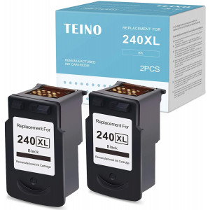 TEINO Remanufactured Ink Cartridges Replacement for Canon PG-240XL 240XL 240 use with Canon PIXMA TS5120 MG3620 MX532 MG3520 MX452 MX472 MX432 MG2120 MG3222 MG3220 MG3122 MX479 MX512 (Black, 2-Pack)