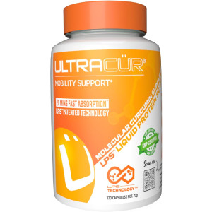 Ultracur - Curcumin Turmeric - Fast Acting Highly Bioavailable Curcumin -120 Vegetarian Capsules